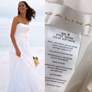 GALINA Chiffon Wedding Dress Size 10